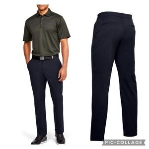 Under Armour Men’s Black Tech Straight Performance Golf Pants 38 x 32